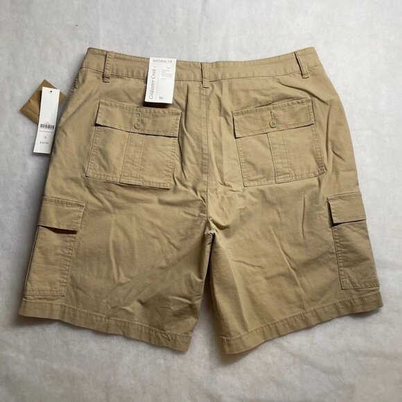 NWT Coldwater Creek Womens Tan Natural Fit Ripstop Cargo Shorts Size 16 - Picture 2 of 10